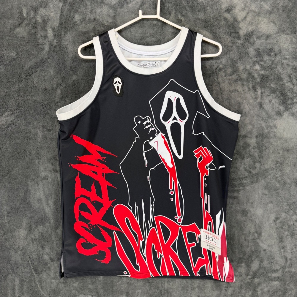Headgear Classics Scream 1996 Ghostface Basketball Jersey Black Mens 2XL HGC